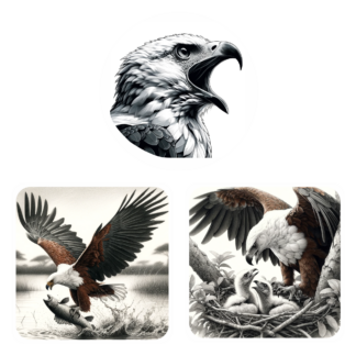 TrendSpire Fish Eagle Stickers - Set of 3
