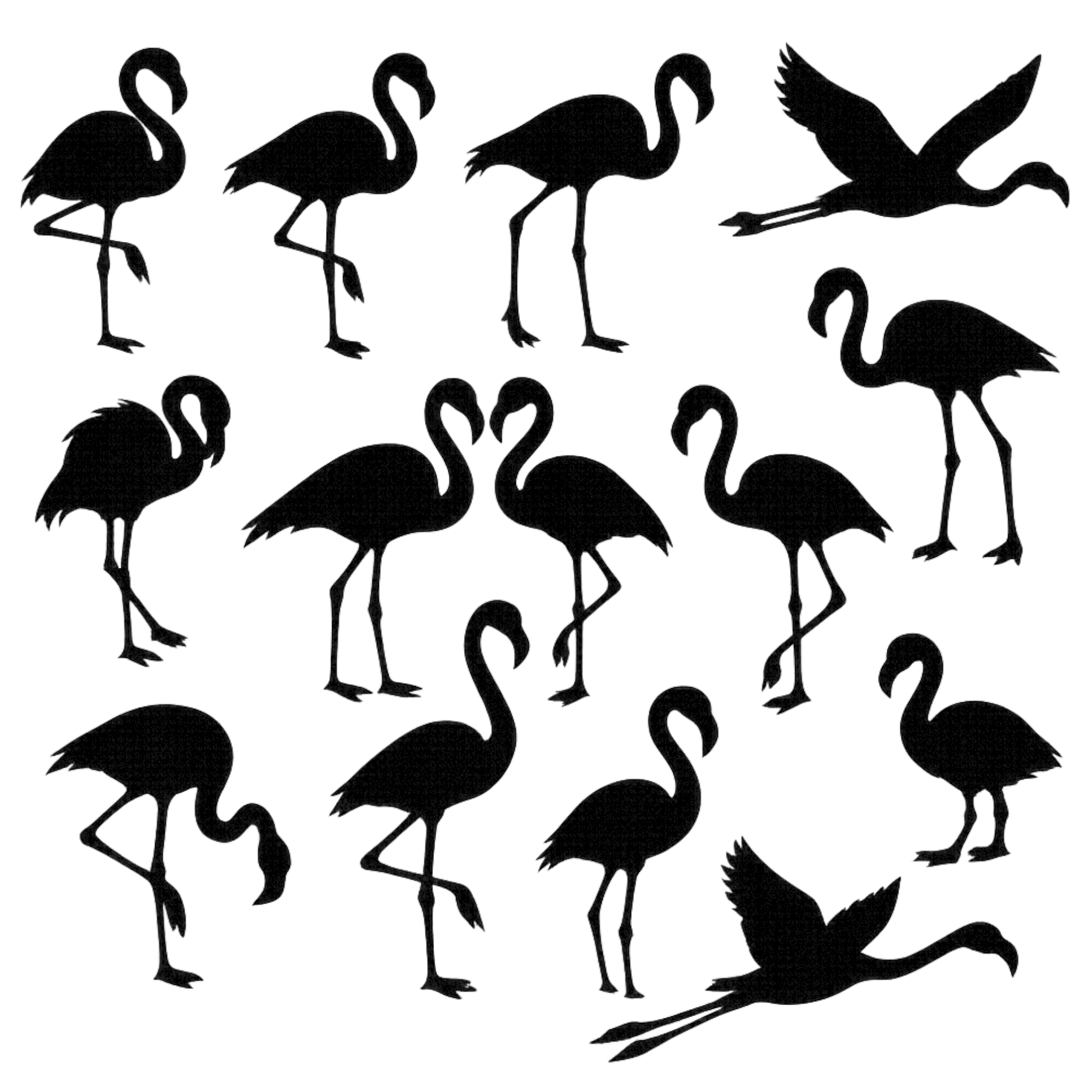 Flamingo Vinyl Stickers (Colour) - Set of 14 - Image 2