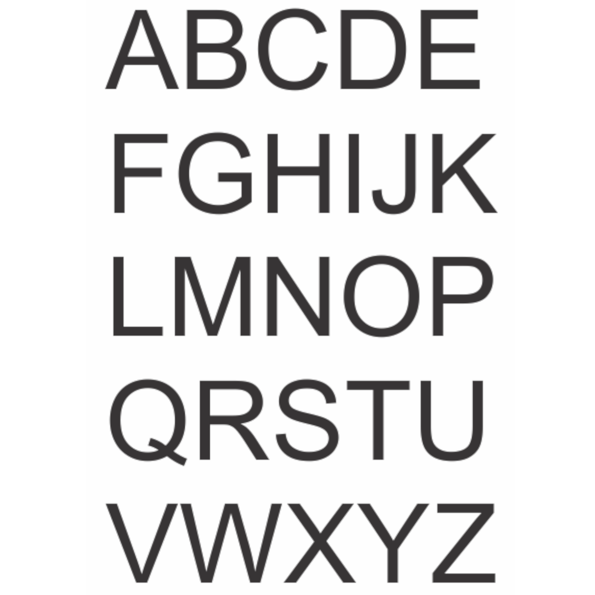 Letters 5cm Vinyl Stickers A-Z (2-pack) - Image 2