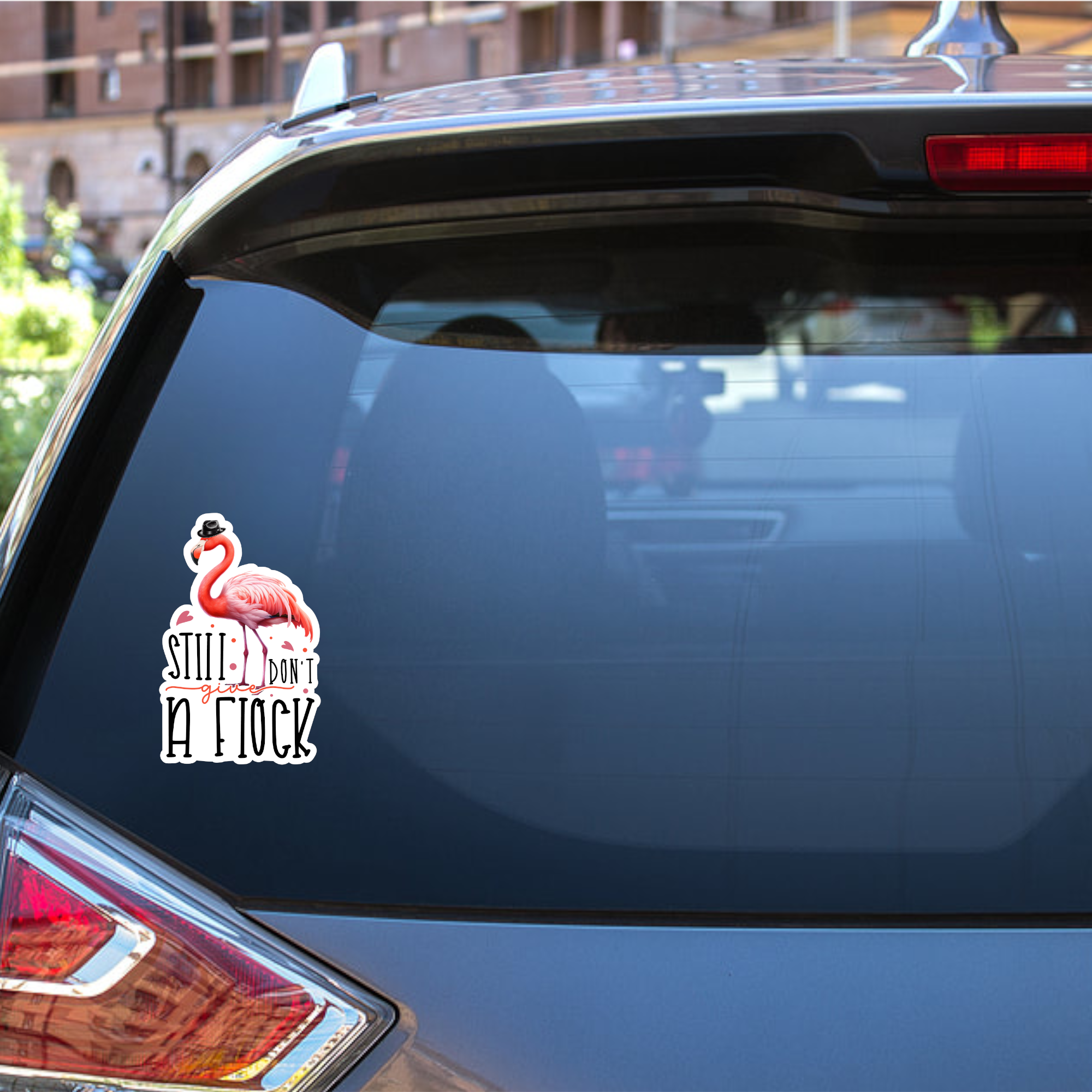 Flamingos Words Lifelike Vinyl Stickers (Colour) - Set of 6 - Image 4