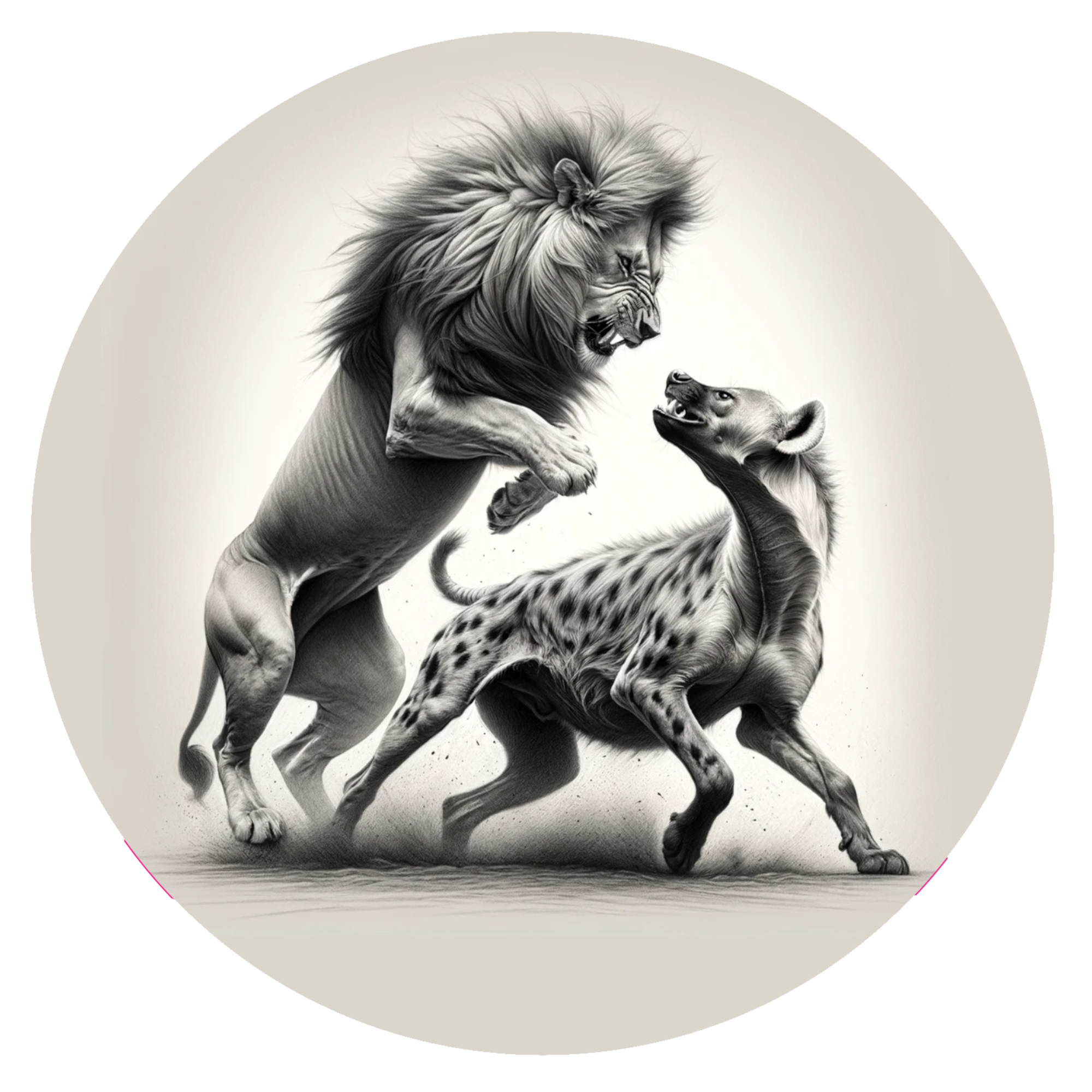 TrendSpire Lion Stickers (BW) - Set of 3 - Image 4