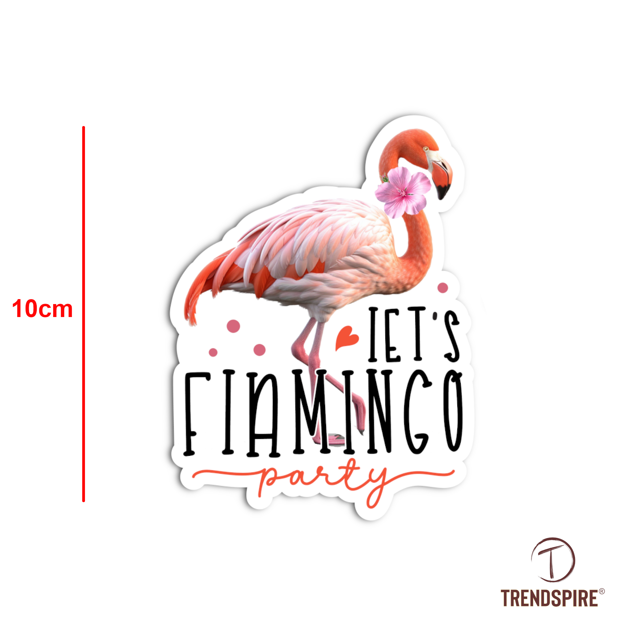 Flamingos Words Lifelike Vinyl Stickers (Colour) - Set of 6 - Image 2