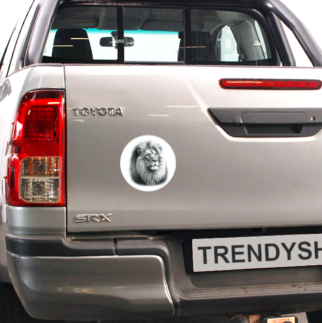 TrendSpire Lion Stickers (BW) - Set of 3 - Image 5