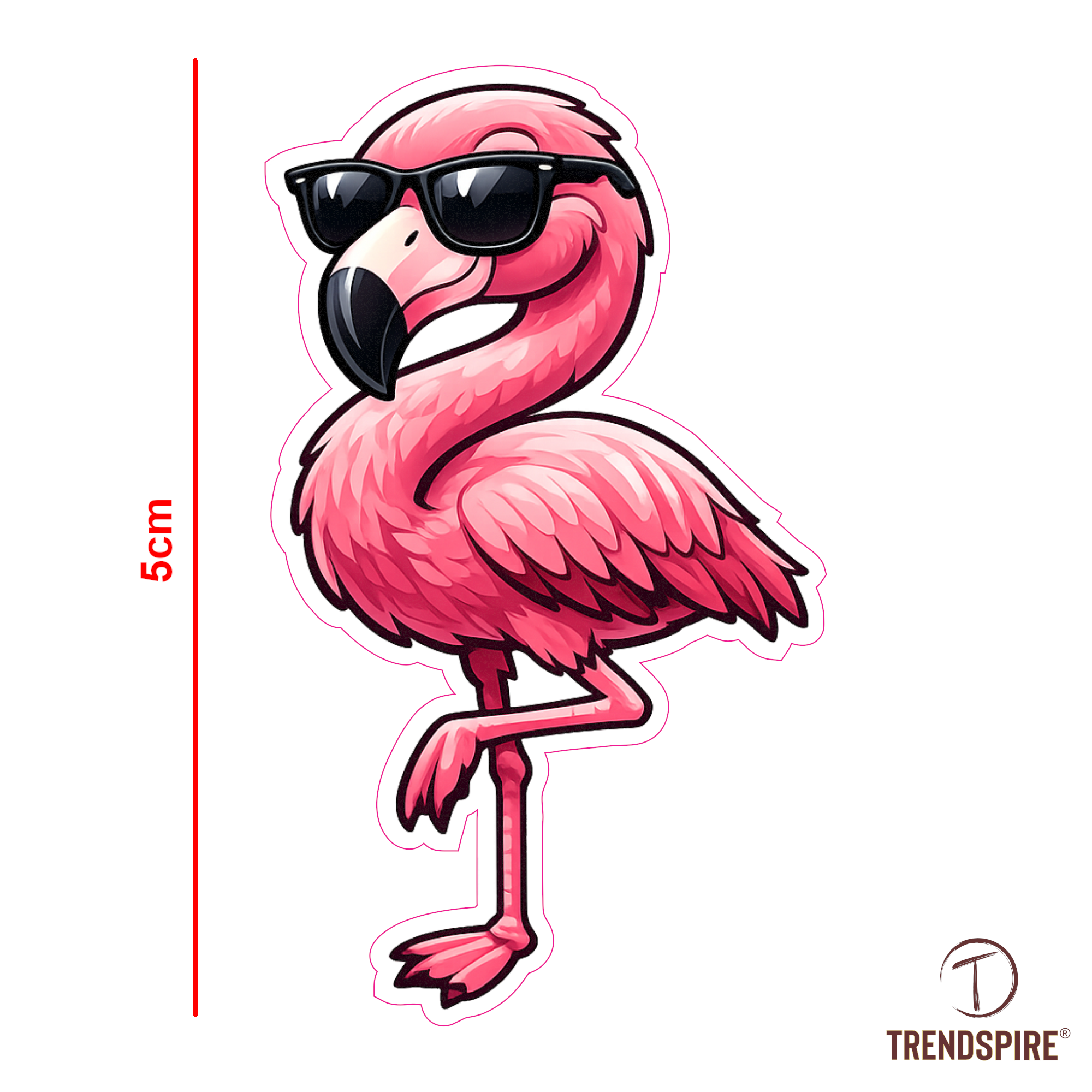 Flamingos Clipart Vinyl Stickers (Colour) - Set of 24 - Image 2