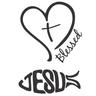 TrendSpire Jesus Christian Decal/Sticker - Blessed