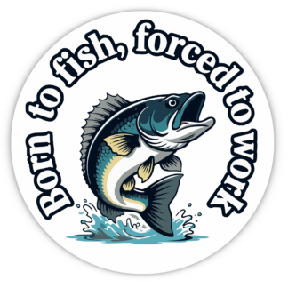 Born To Fish Vinyl Stickers Colour – Set of 3