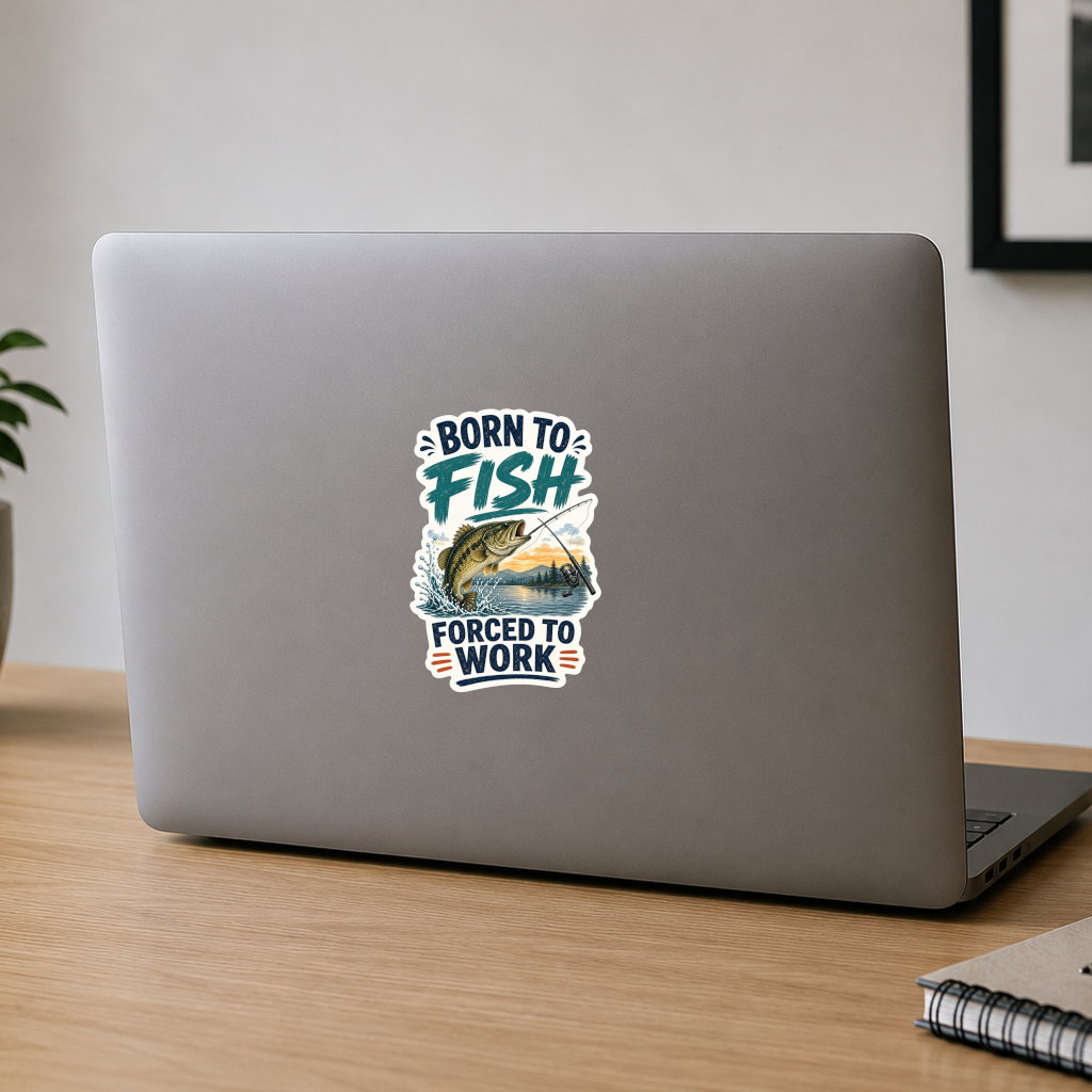 Born To Fish Vinyl Stickers Colour – Set of 3 - Image 3