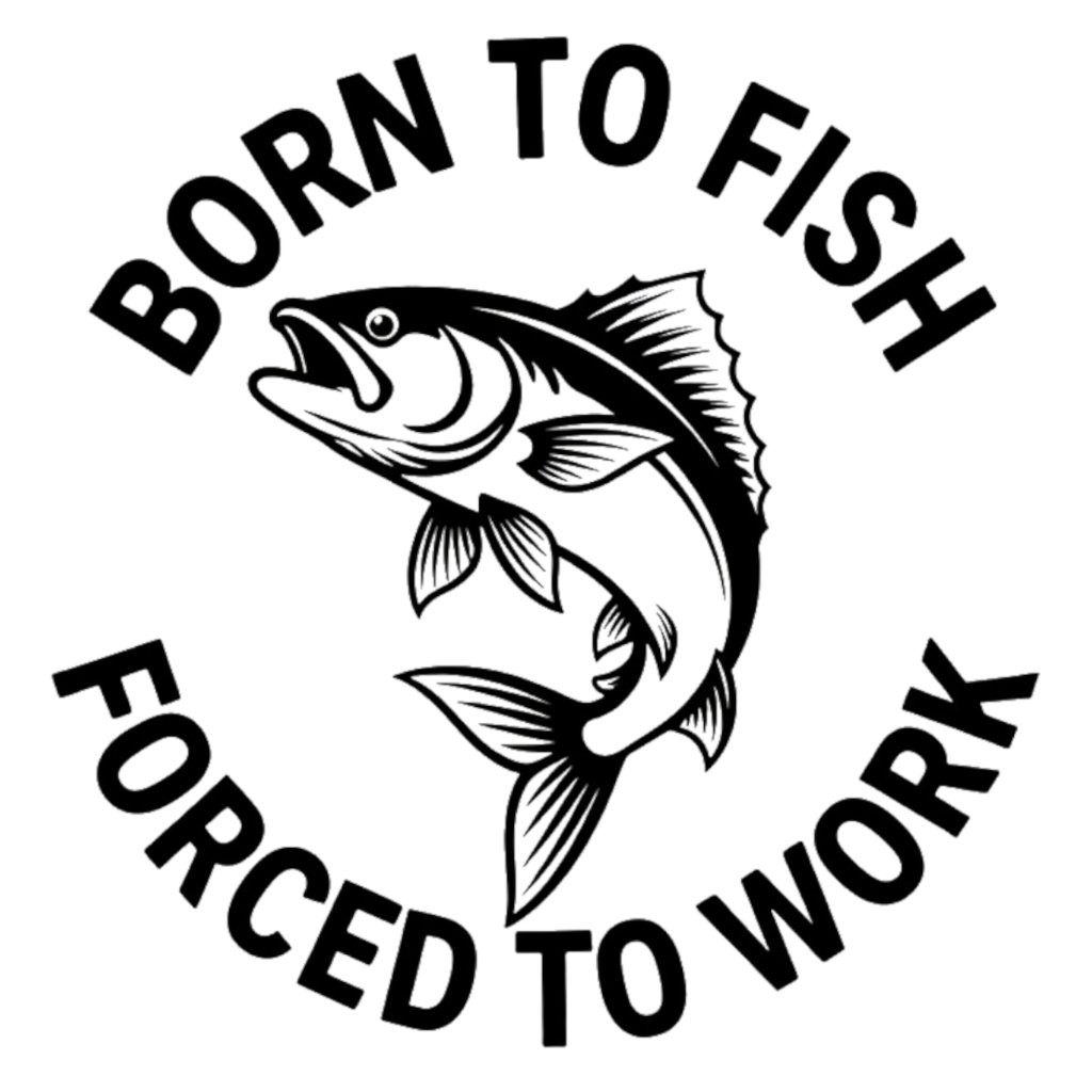 TrendSpire Born To Fish Vinyl Stickers – Set of 2 - Image 3