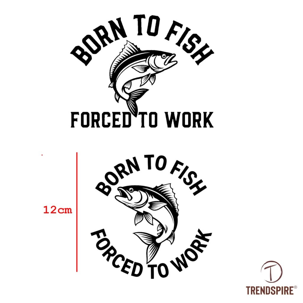 TrendSpire Born To Fish Vinyl Stickers – Set of 2 - Image 4