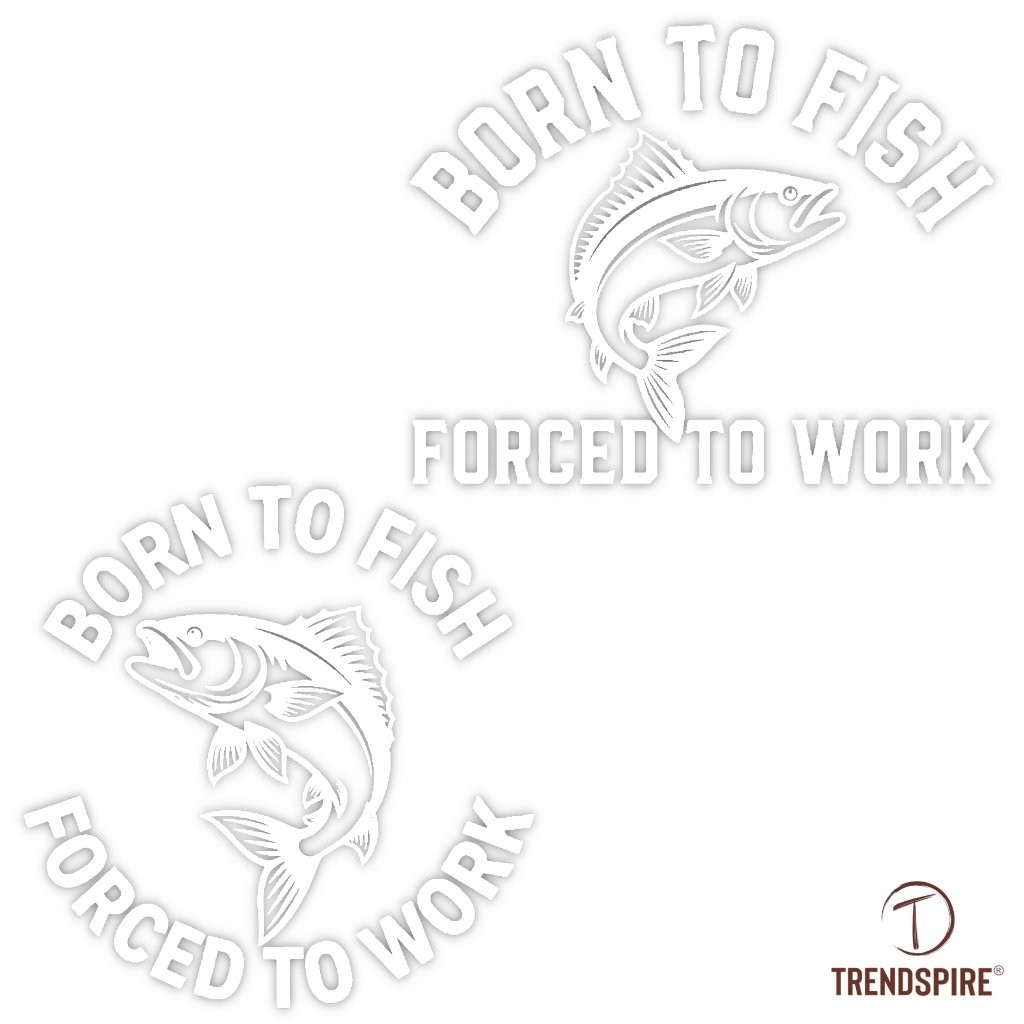 TrendSpire Born To Fish Vinyl Stickers – Set of 2 - Image 7