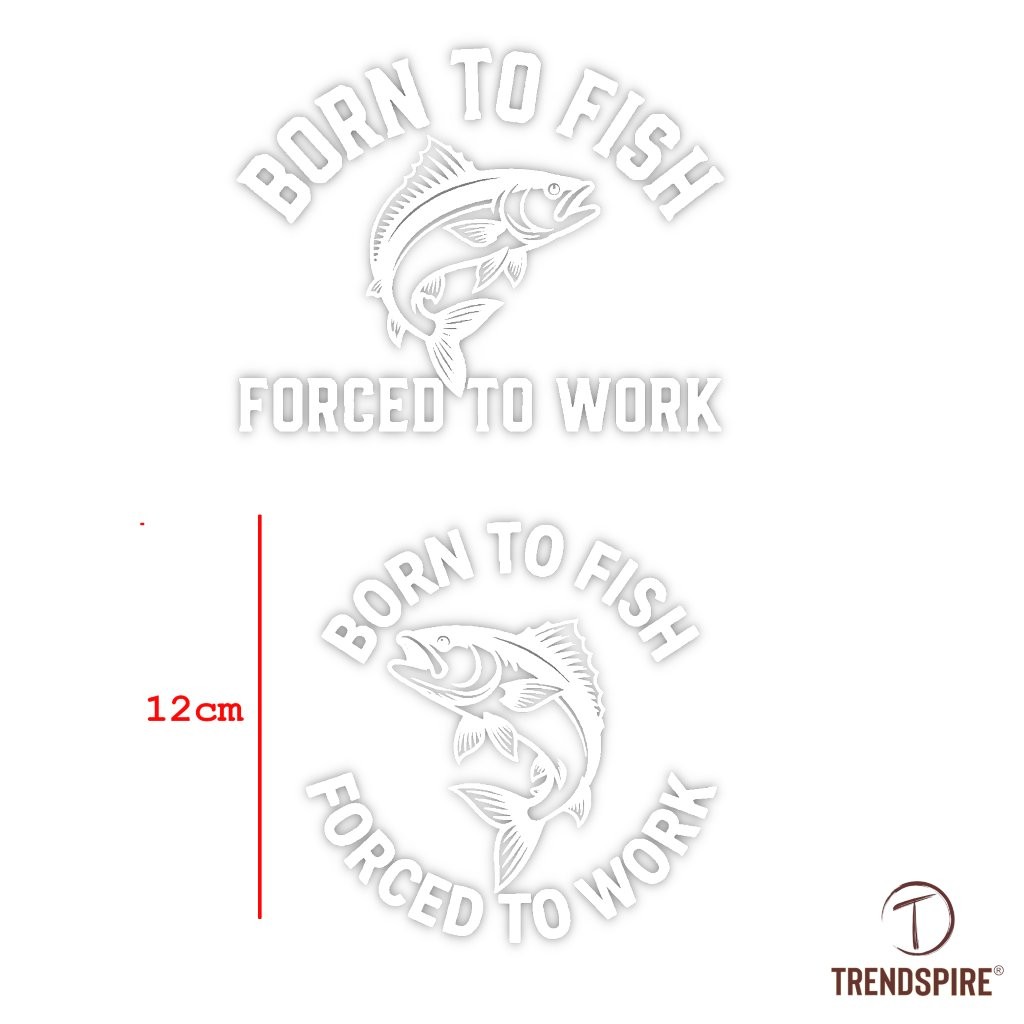 TrendSpire Born To Fish Vinyl Stickers – Set of 2 - Image 9