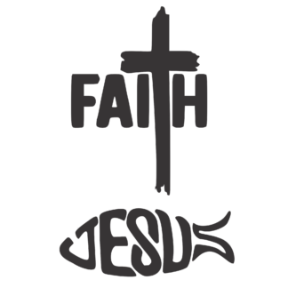 TrendSpire Jesus Christian Decal/Sticker - Faith Set of 4