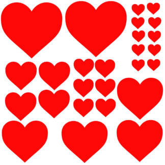 Vinyl Car Stickers - Hearts 26