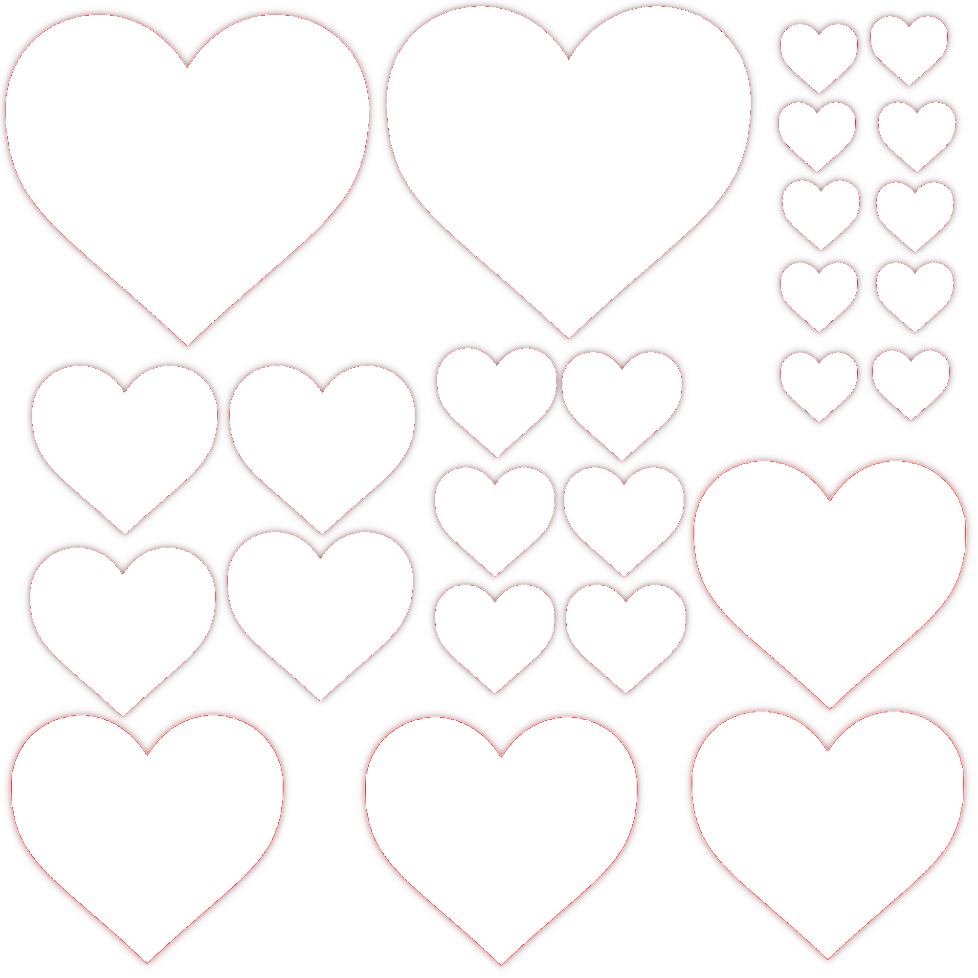 Vinyl Car Stickers - Hearts 26 - Image 8