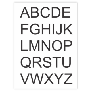 Letters 5cm Vinyl Stickers A-Z (2-pack)