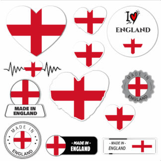 TrendSpire Love England Stickers - Set of 12
