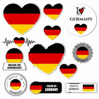 TrendSpire Love Germany Stickers - Set of 12