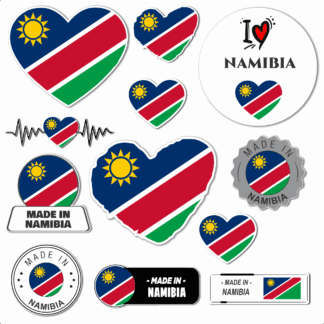 TrendSpire Love Namibia Stickers - Set of 12