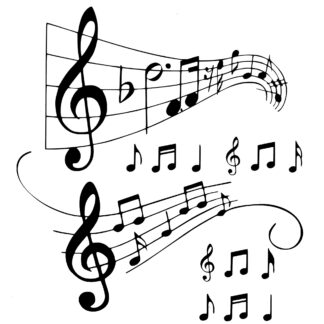 Musical Notes Vinyl Sticker