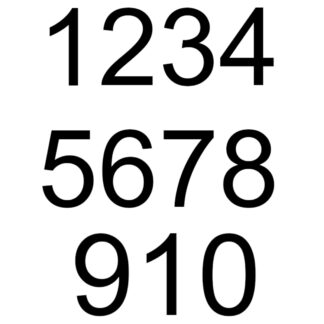 Numbers 5cm Vinyl Stickers 1-10 (4-pack)