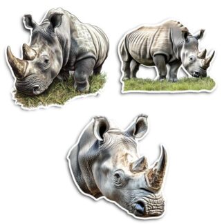 TrendSpire Rhino Stickers - Set of 3