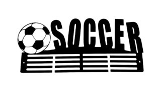 Soccer 48 Black Medal Hanger