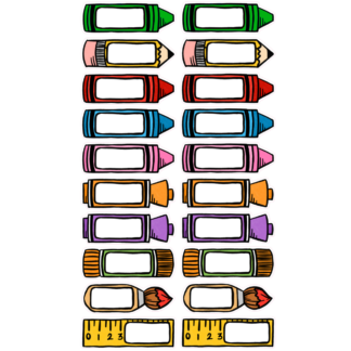 TrendSpire School Book Labels - Stationery design - Set of 20