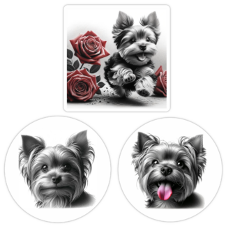 TrendSpire Yorkie Stickers - Set of 3