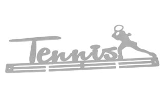 Tennis Girl Medal Hanger - Stainless Steel
