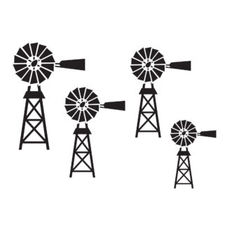 Vinyl Car Stickers - Windmill Set