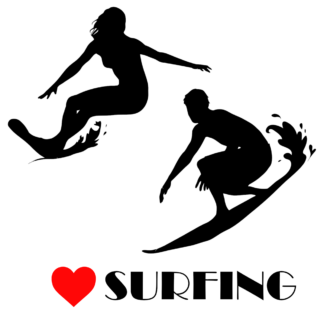 Vinyl Car Stickers - Surfers Set
