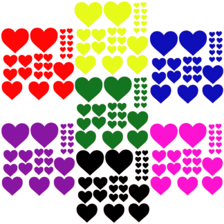 Vinyl Stickers - Hearts 26 Combo Pack