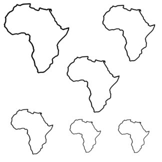 Vinyl Car Stickers - Africa Outline