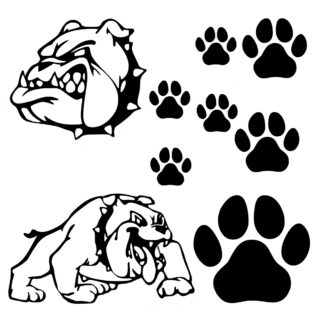 Vinyl Car Stickers - American Bulldog Set