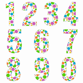 Wheelie Bin Number Stickers - Polka Dots