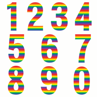 Wheelie Bin Number Stickers - Stripes