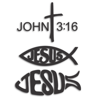 TrendSpire Jesus Christian Decal/Sticker - JOHN 3:16 - Set of 6