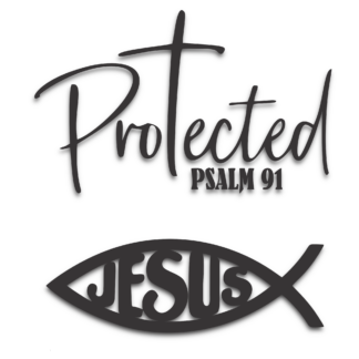 Jesus Christian Decal/Sticker - Protected - Set of 4